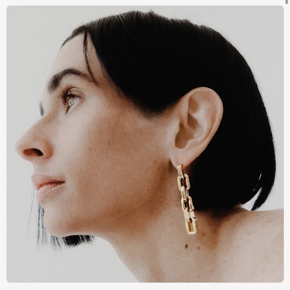 EDDIE BORGO 12kp supra link drop earrings - Picture 2 of 5
